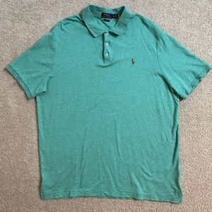 Polo Ralph Lauren Classic Fit Cotton Polo Shirt Green‎ Small Pony Logo XL